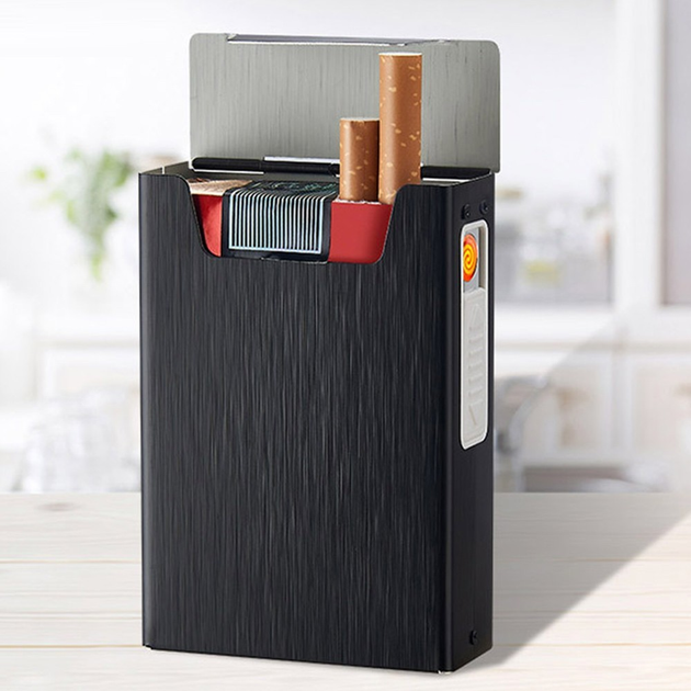 Портсигар с USB зажигалкой черный 33577 – фото, отзывы, характеристики ...