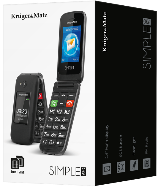 Мобільний телефон Kruger&Matz Simple 930 DualSim Black (5901890060929) - зображення 6
