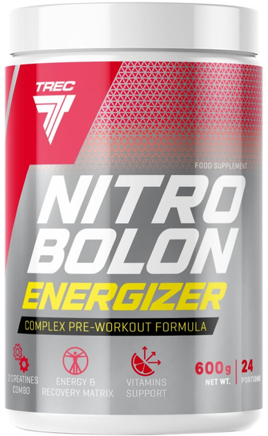 Odżywka przedtreningowa Trec Nutrition Nitrobolon Energizer 600g Jar Tropical (5902114018573) - obraz 1