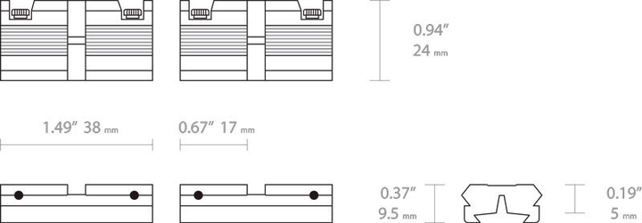 Адаптер Hawke Adaptor Base (раздельный) Weaver 11 мм - изображение 2