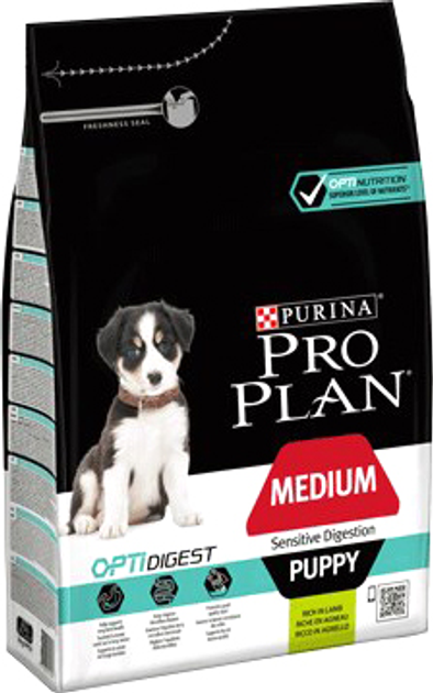 Sucha karma dla psów Purina Pro Plan Medium Puppy Sensitive Optidigest Jagniecina 3 kg (DLZPUIKDP0029) - obraz 2