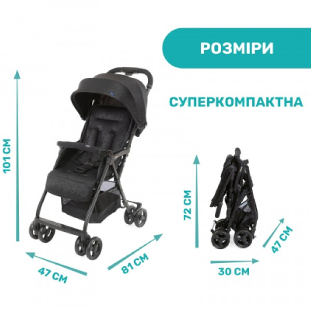 Коляска Chicco Ohlala 3 Чорна (79733.51) - изображение 9