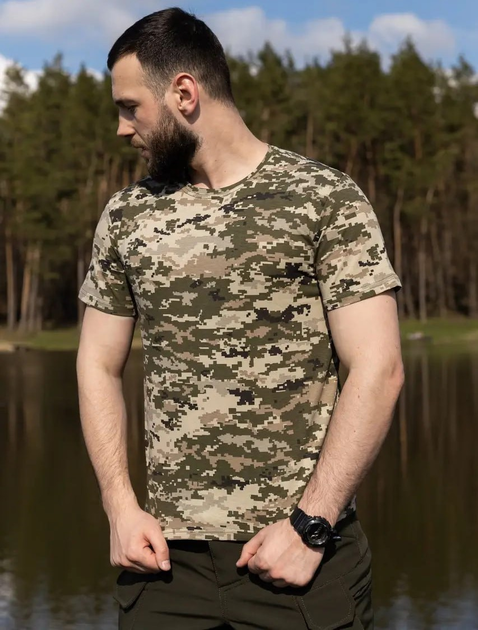 Тактическая камуфляжная футболка Пиксель (Размер 58) - изображение 1