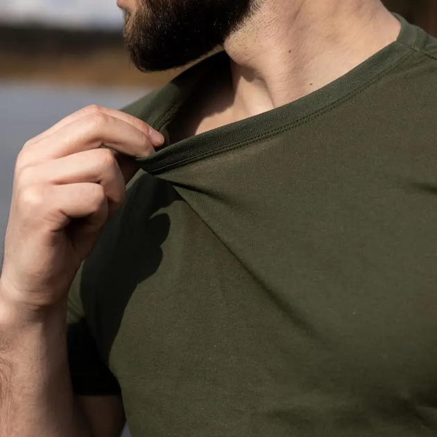 Тактическая камуфляжная футболка Олива (Размер 58) - изображение 2
