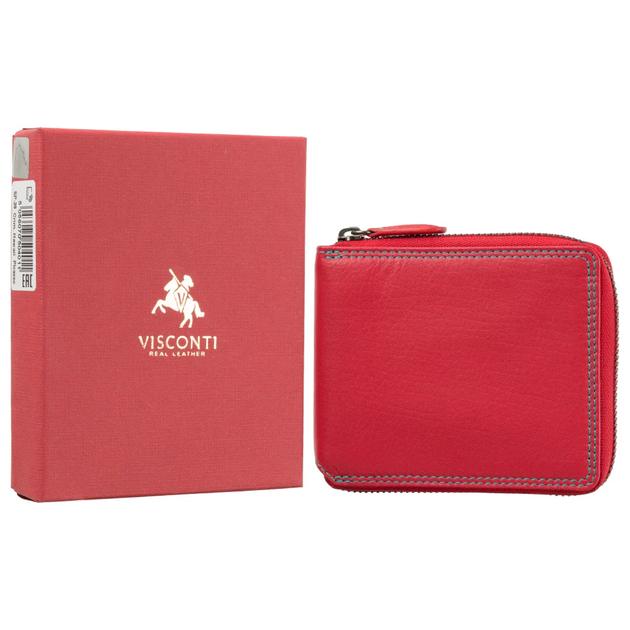 Жіночий шкіряний гаманець Visconti SP29 Picasso (Red Hawaii) - зображення 6