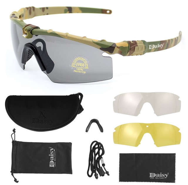 Тактические защитные очки Daisy X11,мультикам,с поляризацией,очки - изображение 1