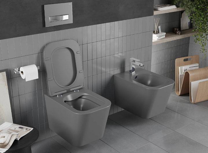 Підвісний унітаз Mexen Teo Dark Grey Matt MEX-30854071 - Фото 3 Підвісний унітаз Mexen Teo Dark Grey Matt MEX-30854071 - зображення 3