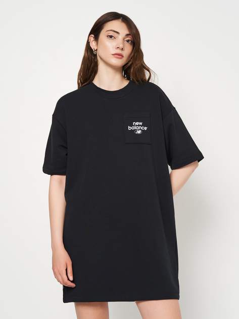 Акція на Сукня-футболка міні літня жіноча New Balance Essentials Stacked Logo WD31501BK XS Чорна від Rozetka
