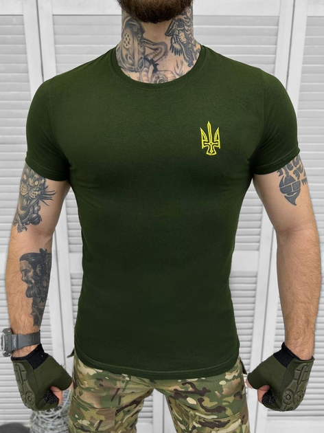 Тактическая футболка военного стиля Olive S - изображение 1