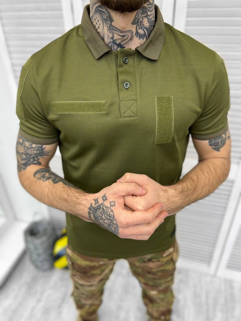 Тактичне поло Combat Performance Shirt Olive Elite S - зображення 1