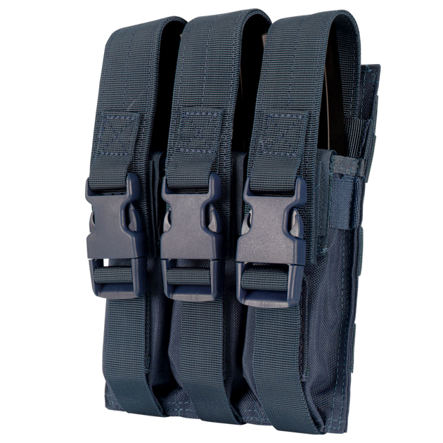 Подсумок для магазинов пистолета-пулемета тройний молле Condor MP5 Mag Pouch MA37 Синій (Navy) - изображение 1