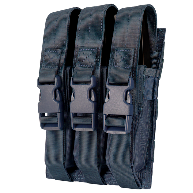 Подсумок для магазинов пистолета-пулемета тройний молле Condor MP5 Mag Pouch MA37 Синій (Navy) - изображение 1