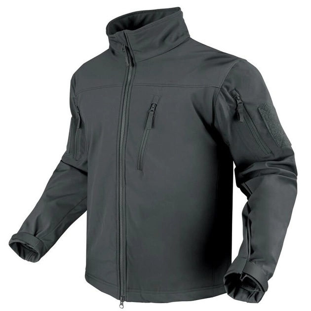 Тактическая куртка софтшелл без капюшона Condor PHANTOM Soft Shell Jacket 606 X-Large, Graphite (Сірий) - изображение 1
