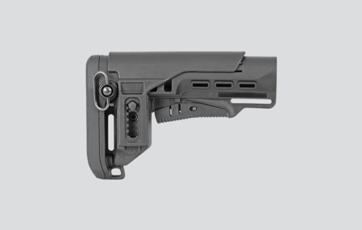 Приклад с регулируемой щекой DLG Tactical под адаптер Mil-Spec для АК AR-15 черный - изображение 1