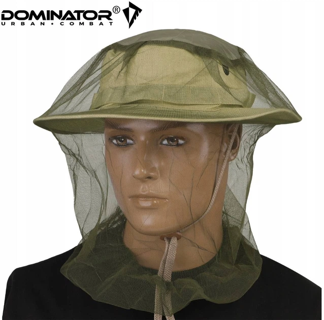 Захисна москітна сітка маска для туризму походів і кемпінгу Dominator Ranger Green на голову зі щільного поліестеру універсальний розмір оливкова оливкова - зображення 3