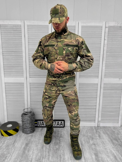 Тактичний військовий костюм Tactical ( Китель + Футболка + Штани ), Камуфляж: Мультикам, Розмір: XXL - зображення 2