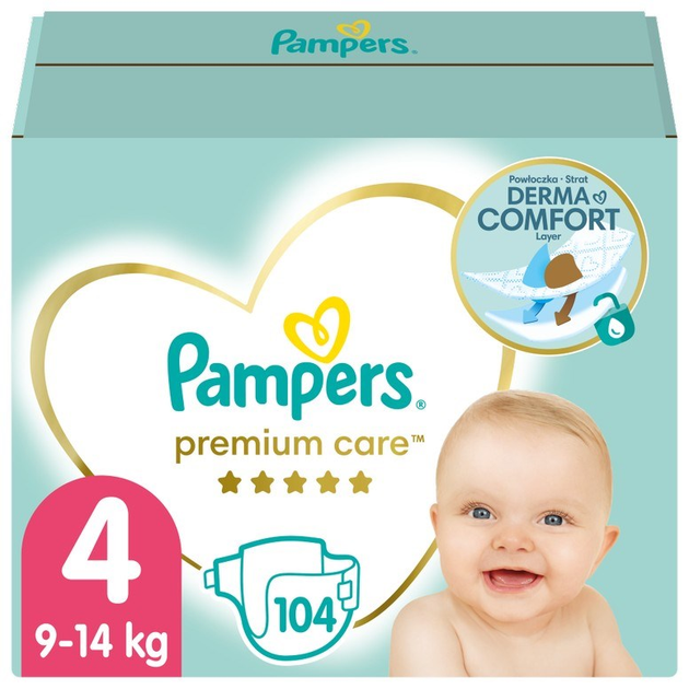 Підгузки Pampers Premium Care Mega Box Размер 4 Maxi 9-14 кг 104 шт (DIOPMPPIE0080) - зображення 8