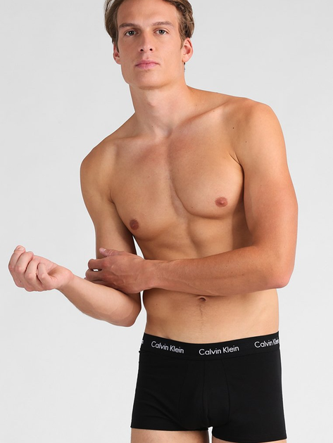 Набір трусів-боксерів чоловічих Calvin Klein Underwear 3P Low Rise Trunk 0000U2664G-4KU XL 3 шт Чорний/Темно-синій/Синій (8719115000035) - зображення 4