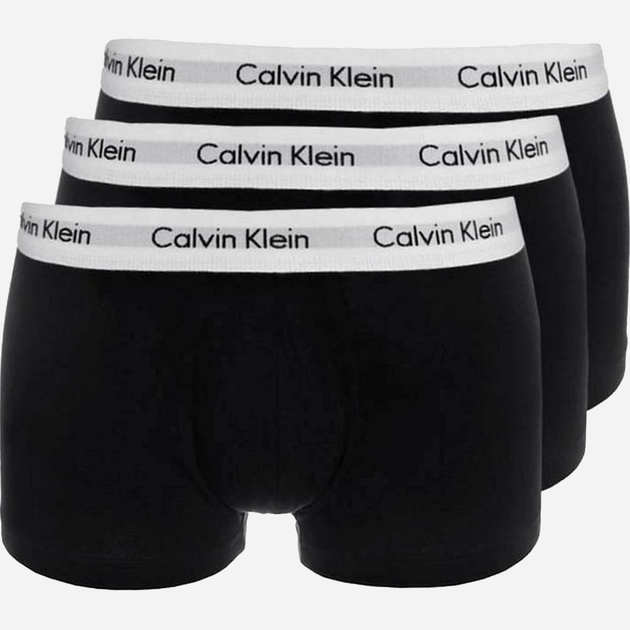 Набір трусів шорти Calvin Klein Underwear Trunk 3Pk 000NB1893A-001 S 3 шт Чорний (8719115125028) - зображення 1