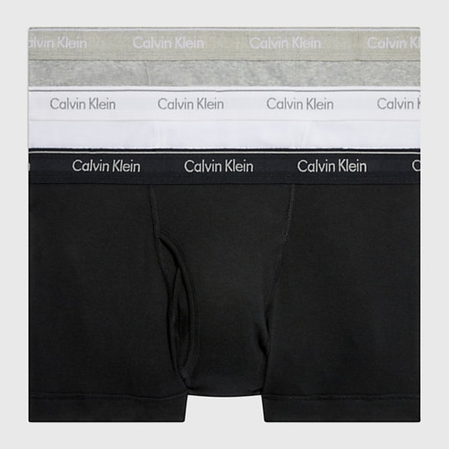Набір трусів шорти Calvin Klein Underwear Trunk 3Pk 000NB1893A-MP1 S 3 шт Чорний/Білий/Сірий (8719115129347) - зображення 1