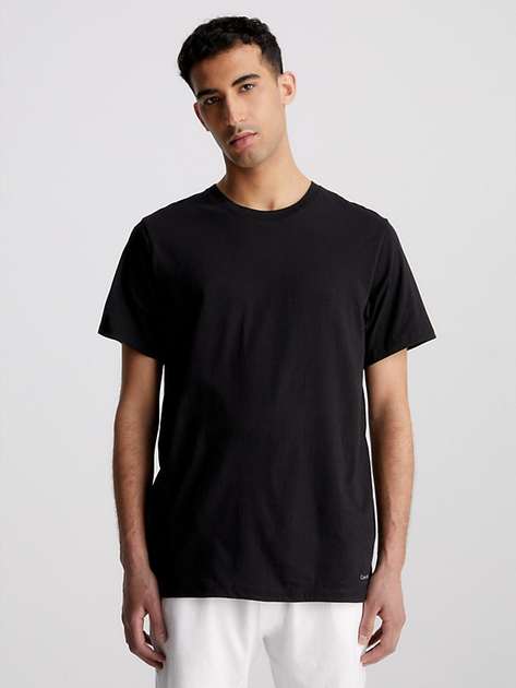 Набір чоловічих футболок Calvin Klein S/S Crew Neck 3Pk 000NB4011E-MP1 S 3 шт Чорний/Білий/Сірий (8719853078297) - зображення 2