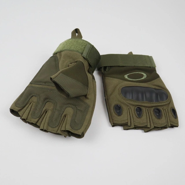 Тактические рукавицы Oakley без пальцев размер М Олива - изображение 1