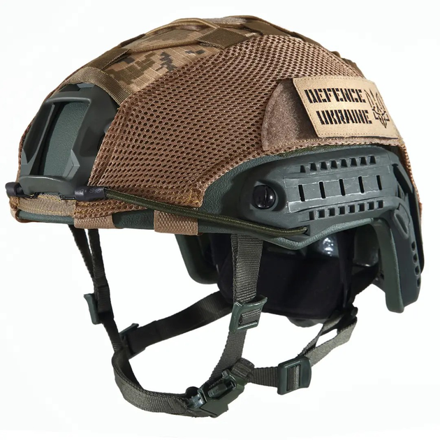 Каска шлем тактический защита | Кавер Пиксель "FAST NIJ IIIA" баллистический шлем кевларовый Хаки - изображение 1