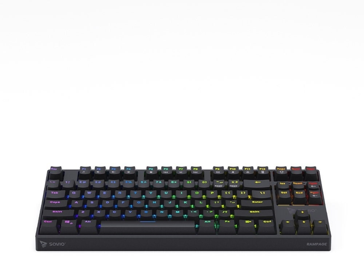 Klawiatura przewodowa Savio Rampage Outemu Blue USB Black (GK-RAMPAGE BLUE) - obraz 3
