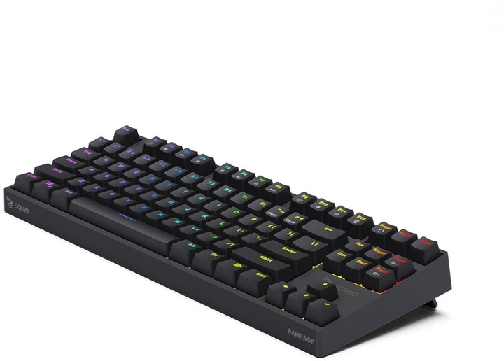 Klawiatura przewodowa Savio Rampage Outemu Blue USB Black (GK-RAMPAGE BLUE) - obraz 4