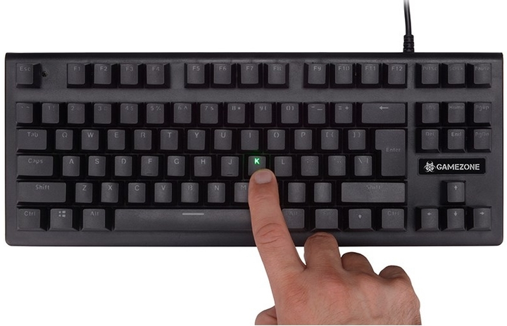 Klawiatura przewodowa Tracer Gamezone Stinger 87 USB Czarna (TRAKLA46221) - obraz 7