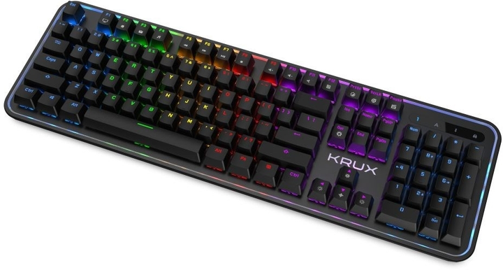 Клавіатура дротова Krux Comet RGB Outemu Blue USB Black (KRX0023) - зображення 3