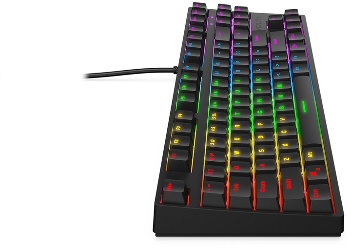 Klawiatura przewodowa Krux Atax RGB Outemu Blue USB Czarna (KRX0042) - obraz 7