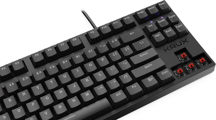 Klawiatura przewodowa Krux Atax PRO RGB TKL Outemu czerwona USB czarna (KRX0040) - obraz 10