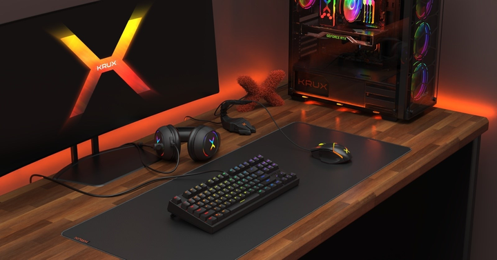 Klawiatura przewodowa Krux Atax PRO RGB TKL Outemu czerwona USB czarna (KRX0040) - obraz 13
