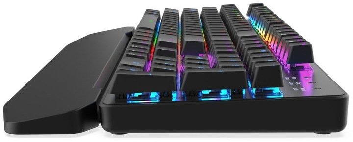 Клавіатура дротова Krux Meteor RGB Outemu Blue USB Black (KRX0025) - зображення 5
