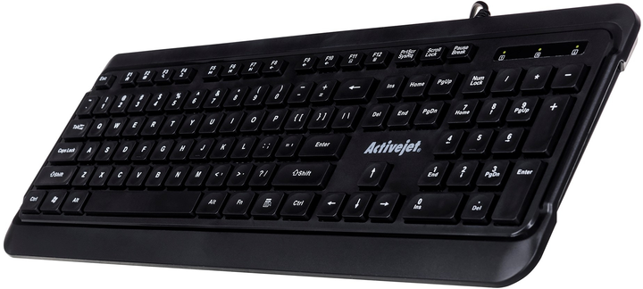 Клавіатура дротова Activejet K-3904 USB Black - зображення 2