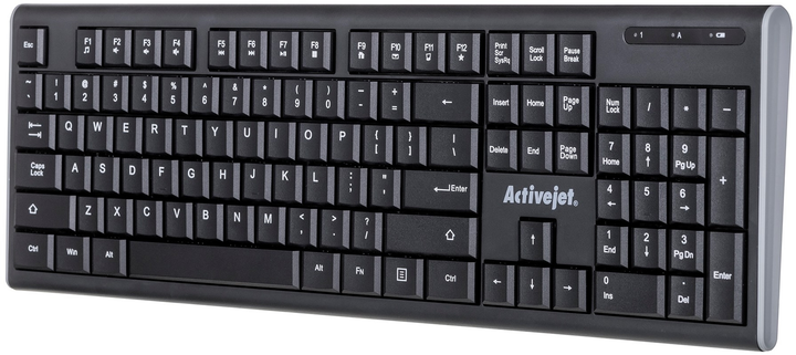 Klawiatura bezprzewodowa Activejet K-3903SW USB/bezprzewodowa Czarna - obraz 2