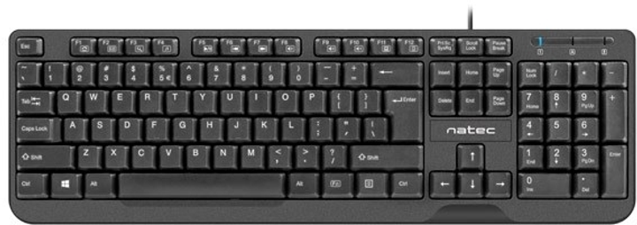 Клавіатура дротова Natec Trout USB Black (NKL-0967) - зображення 1