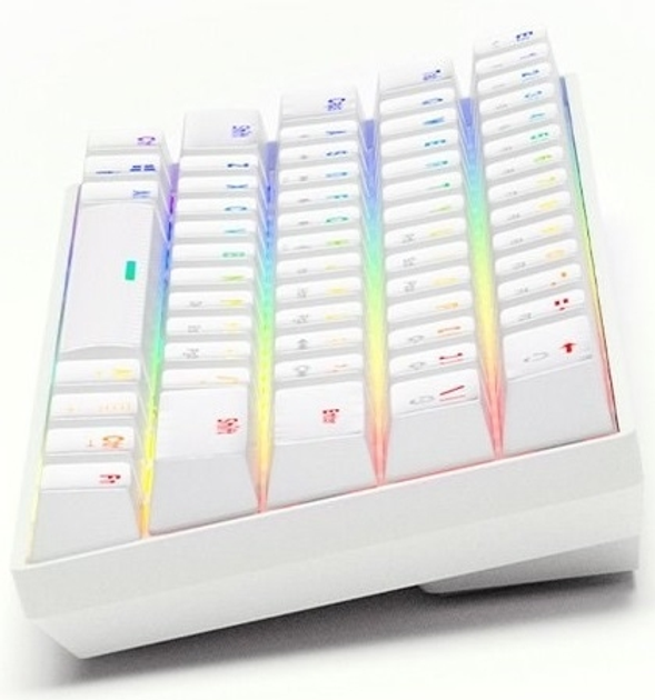 Klawiatura przewodowa Savio Tempest RX Outemu Blue USB White (WHITEOUT BLUE) - obraz 4