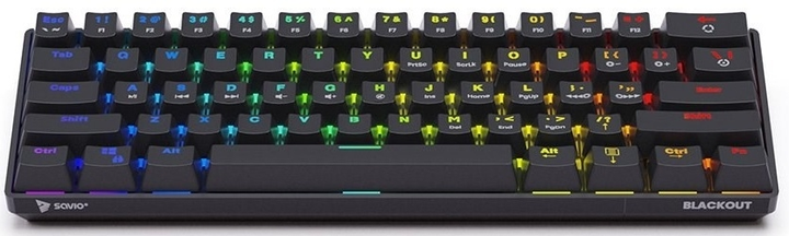 Клавіатура дротова Savio Blackout Outemu Red USB Black (BLACKOUT RED) - зображення 2
