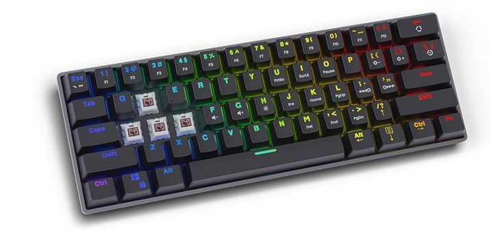 Клавіатура дротова Savio Blackout Outemu Red USB Black (BLACKOUT RED) - зображення 5
