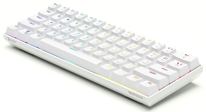 Klawiatura przewodowa Savio Whiteout Outemu Brown USB White (WHITEOUT BRĄZOWA) - obraz 5