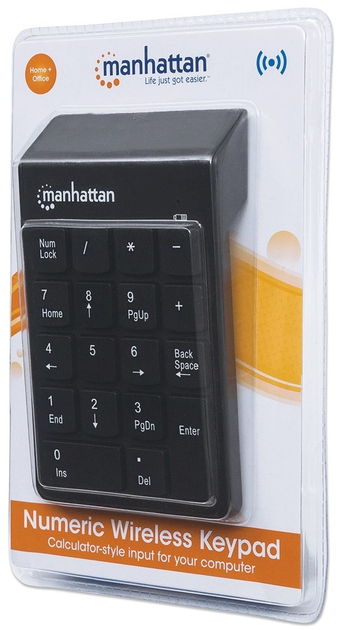 Клавіатура бездротова Manhattan Numeric Keypad Wireless Black (178846) - зображення 6