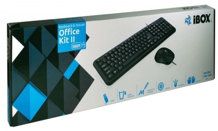 Przewodowy IBOX Office Kit II USB Czarny (IKMOC2005070U) - obraz 4