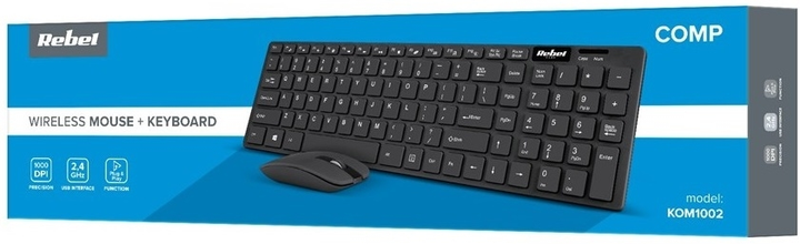 Czarny zestaw bezprzewodowy Rebel WS300 (KOM1002) - obraz 6