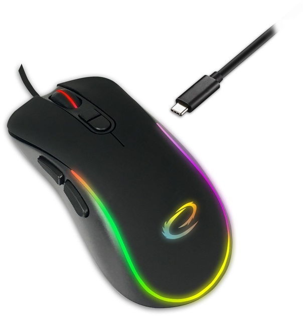 Mysz Esperanza Hesperis USB RGB Czarna (EGM303) - obraz 3