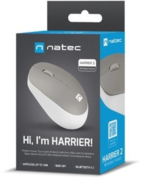 Mysz Natec Harrier 2 Bluetooth Biała/Szara (NMY-1961) - obraz 6