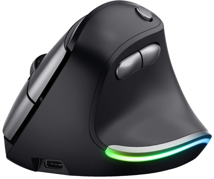 Mysz Trust Bayo Rechargeable Eco Wireless RGB Czarna (24731) - obraz 1