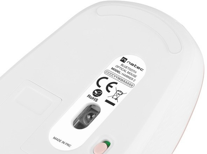 Миша Natec Harrier 2 Bluetooth White/Pink (NMY-1962) - зображення 5