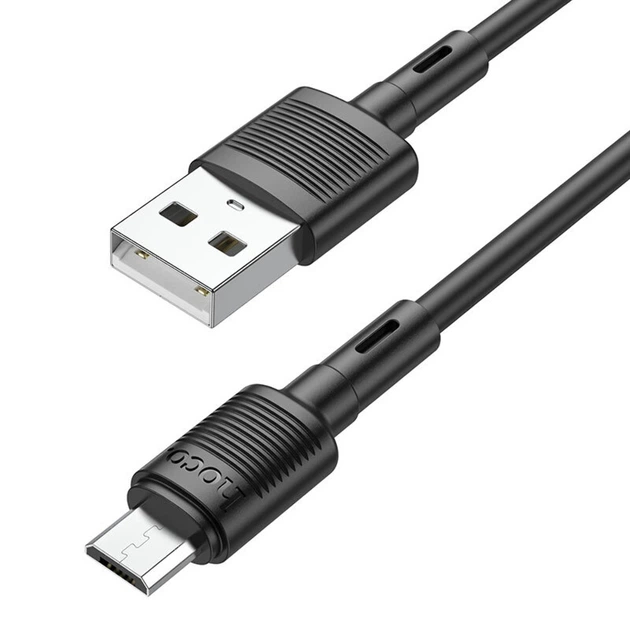 Кабель Hoco X83 USB to MicroUSB 1m черный - Фото 4 Кабель Hoco X83 USB to MicroUSB 1m черный - изображение 4